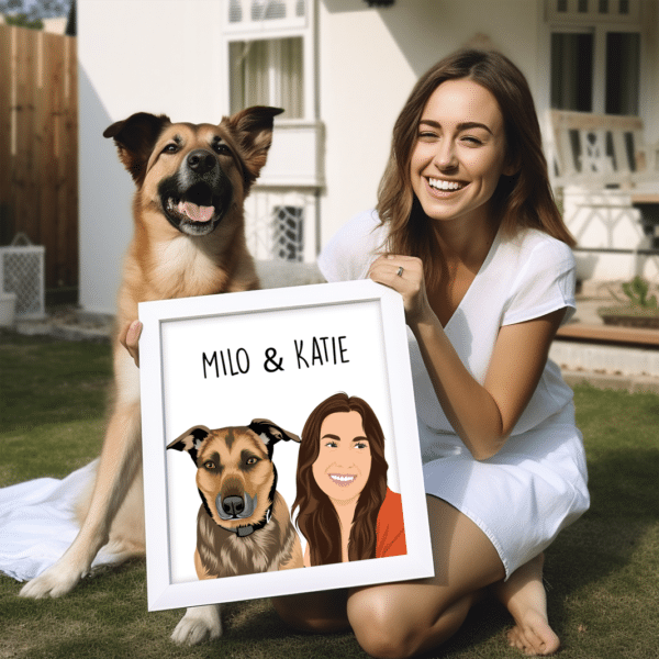 Custom Dog & Owner Portrait 2