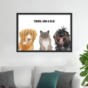 Custom Multiple Pet Portrait 3