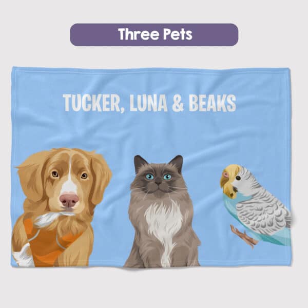 Custom Multiple Pets Blanket 2