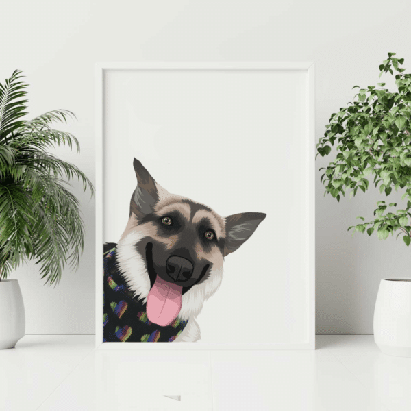 Custom Peekaboo Pet Portraits 1