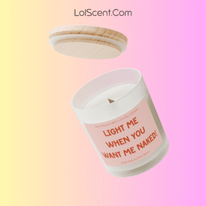 Light Me When You Want Me Naked Frosted Glass Candle 11 Oz 4