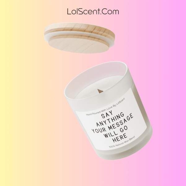 Personalization Frosted Glass Candle 11 Oz 4